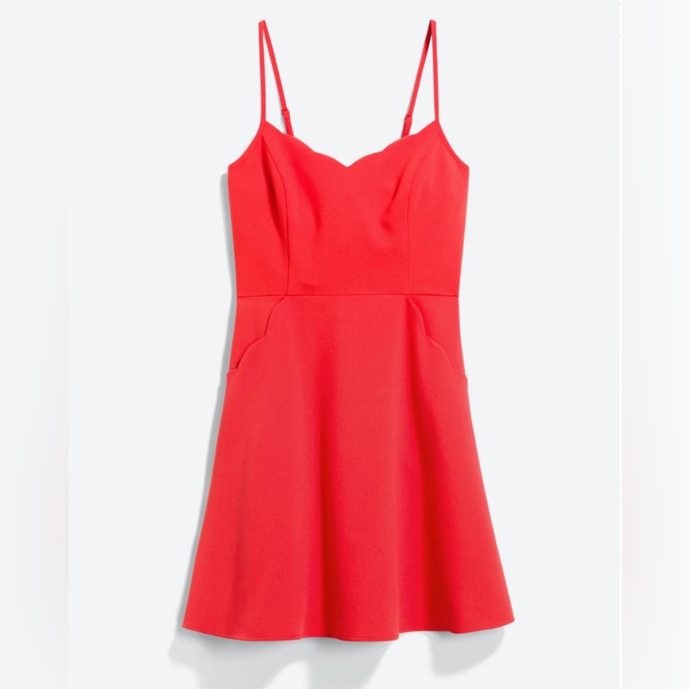Pixley Crissey scallop detail dress
